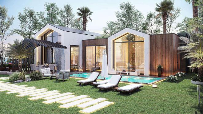 Вилла 6+1 с видом на море в Бодрум