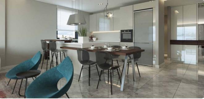 Квартира 3+1 с видом на море в Бодрум