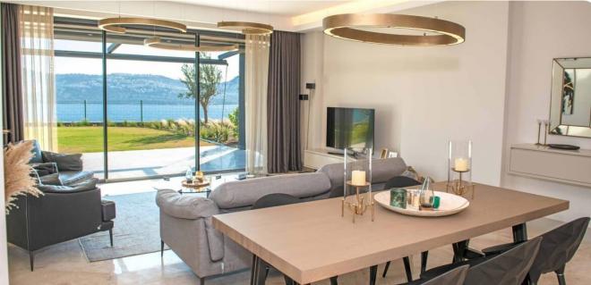 Квартира 4+1 с видом на море в Бодрум