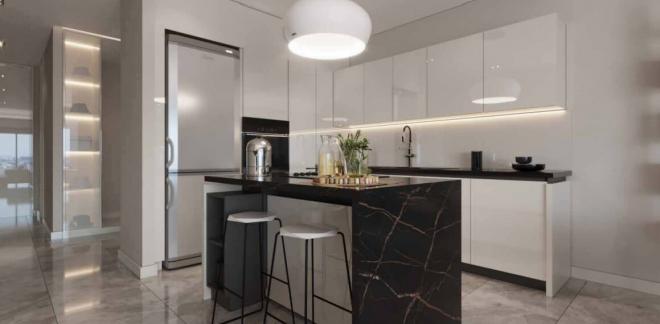 Дюплекс 5+1 с видом на море в Бодрум