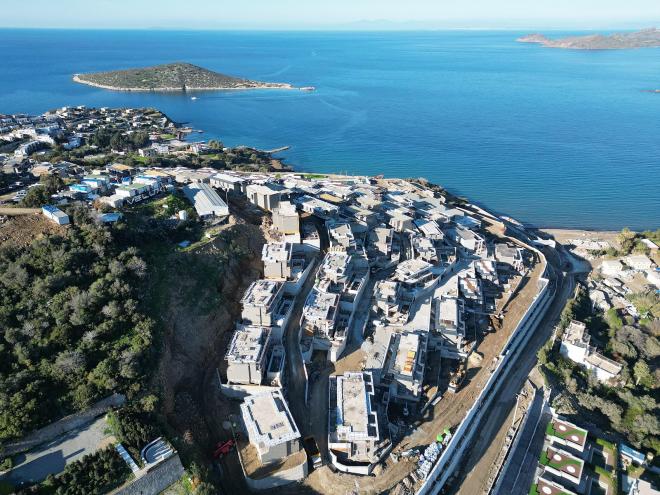 Вилла 4+1 с видом на море в Бодрум