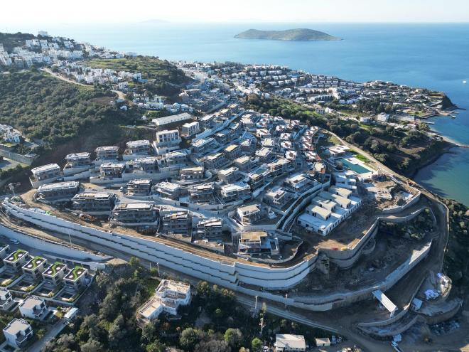 Вилла 4+1 с видом на море в Бодрум