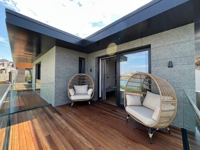 Вилла 5+1 с видом на море в Бодрум