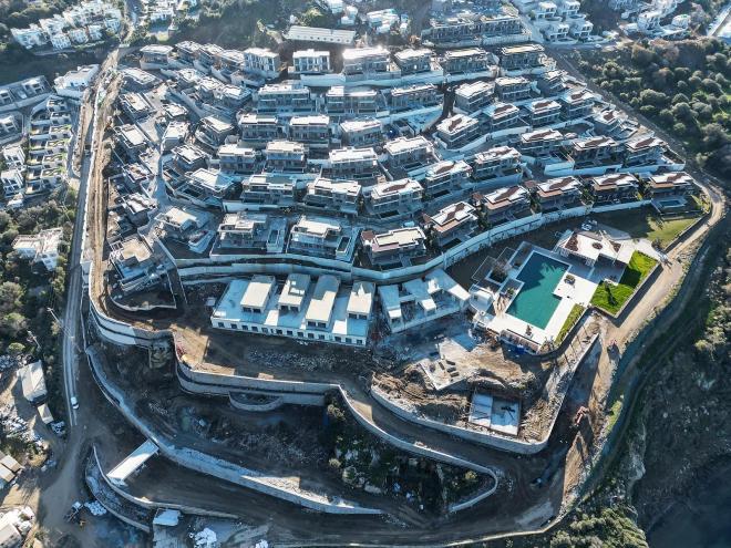 Вилла 5+1 с видом на море в Бодрум