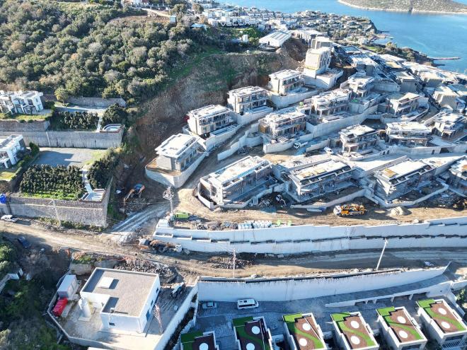 Вилла 5+1 с видом на море в Бодрум