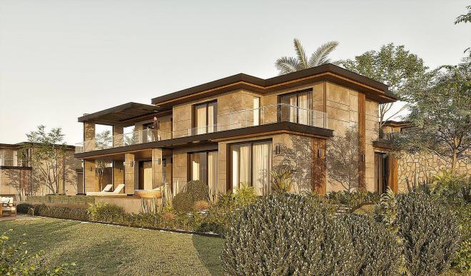 Вилла 5+1 с видом на море в Бодрум