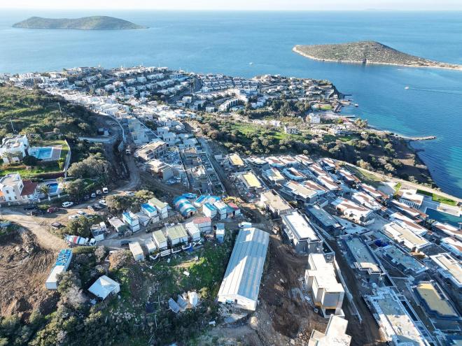 Вилла 6+1 с видом на море в Бодрум