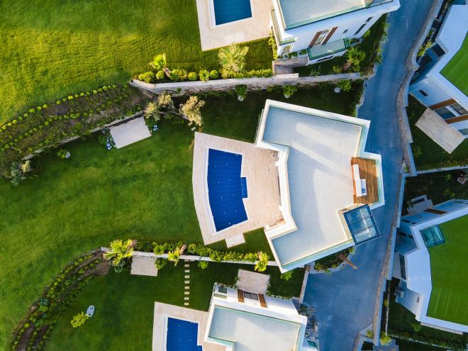 Вилла 6+2 с видом на море в Бодрум