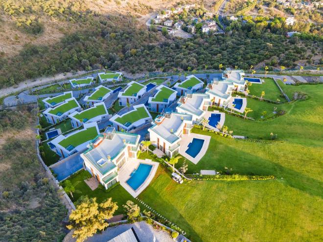 Вилла 6+2 с видом на море в Бодрум