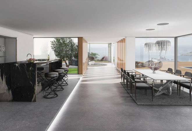 Вилла 4+1 с видом на море в Бодрум