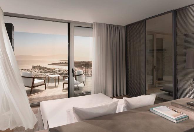 Вилла 5+1 с видом на море в Бодрум