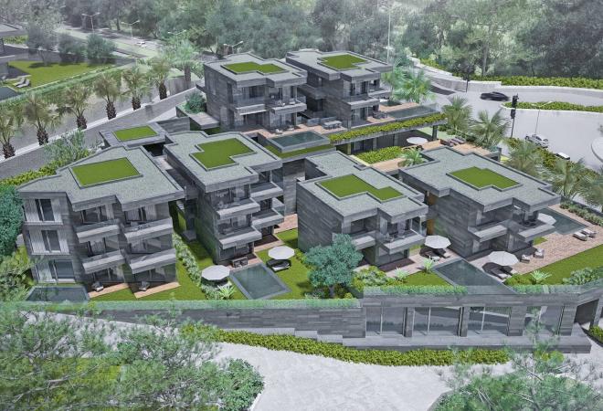 Вилла 5+1 с видом на море в Бодрум