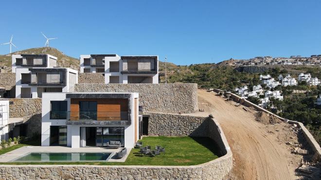 Вилла 4+1 с видом на море в Бодрум