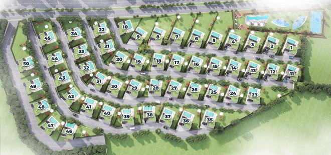 Вилла 4+1 с видом на море в Бодрум