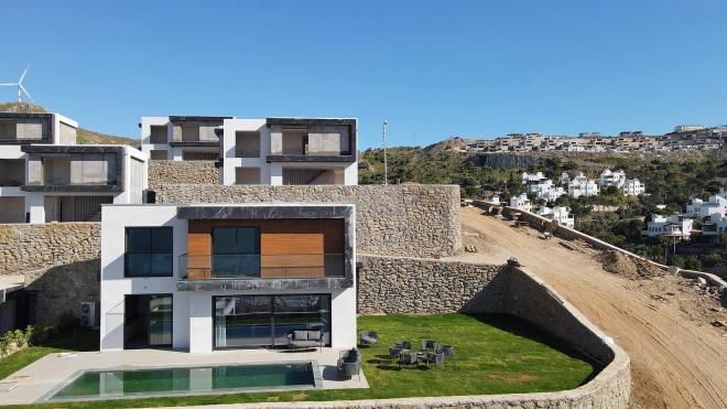 Вилла 4+1 с видом на море в Бодрум