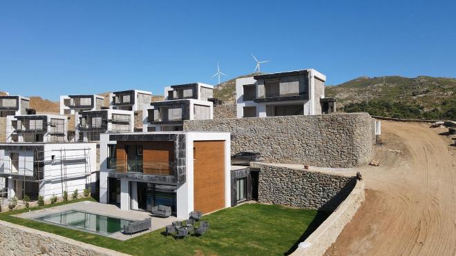 Вилла 4+1 с видом на море в Бодрум