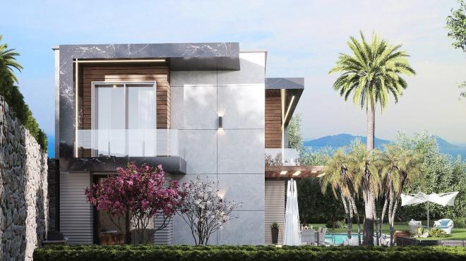 Вилла 4+1 с видом на море в Бодрум