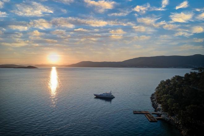 Дюплекс 2+1 с видом на море в Бодрум