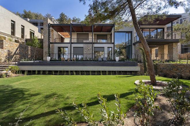 Дюплекс 4+1 с видом на море в Бодрум