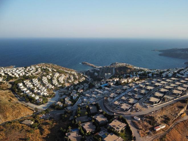 Вилла 4+1 с видом на море в Бодрум