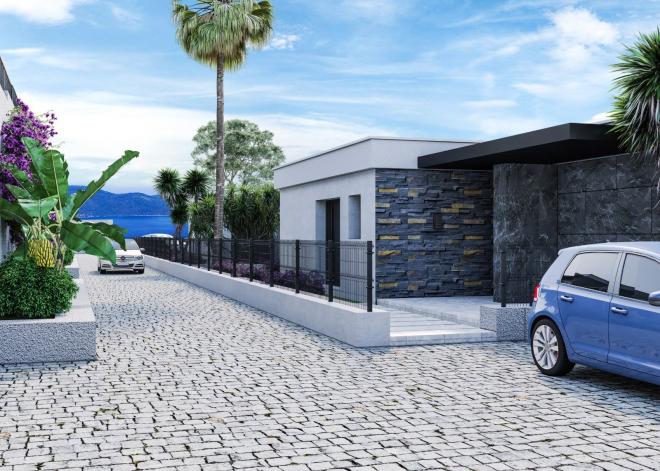 Вилла 4+1 с видом на море в Бодрум