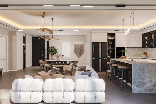 Вилла 4+1 с видом на море в Бодрум