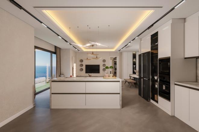 Вилла 4+1 с видом на море в Бодрум