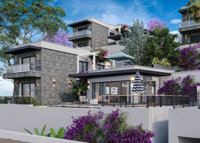 Вилла 6+1 с видом на море в Бодрум