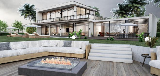 Вилла 5+2 с видом на море в Бодрум