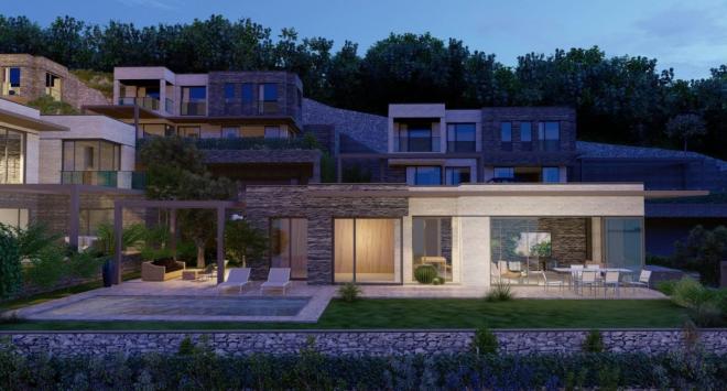 Вилла 4+1 с видом на море в Бодрум