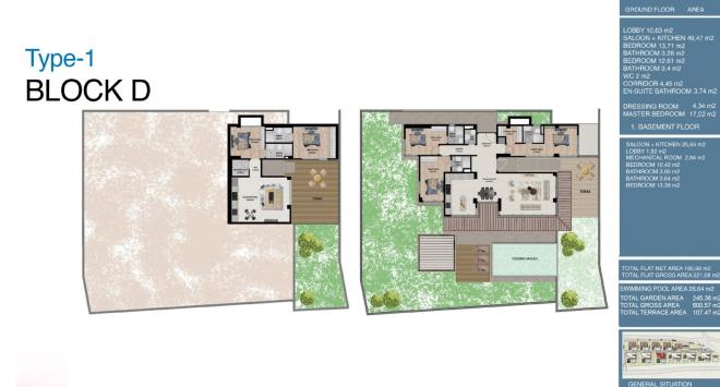 Вилла 5+2 с видом на море в Бодрум