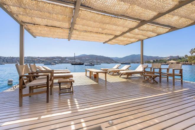 Вилла 5+1 с видом на море в Бодрум