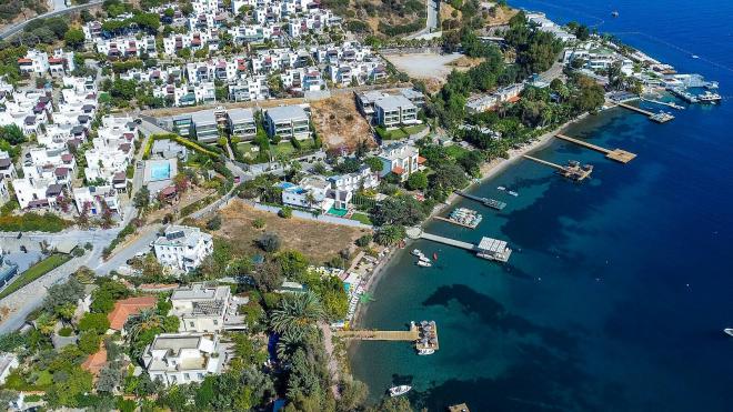 Вилла 5+1 с видом на море в Бодрум