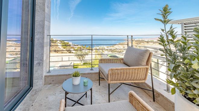 Вилла 4+1 с видом на море в Бодрум