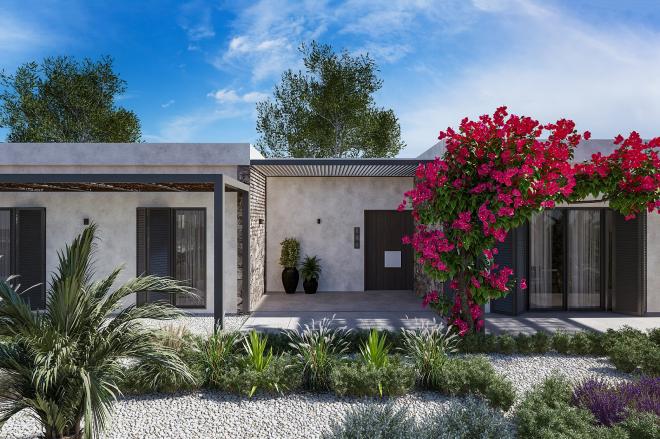 Вилла 6+2 с видом на море в Бодрум