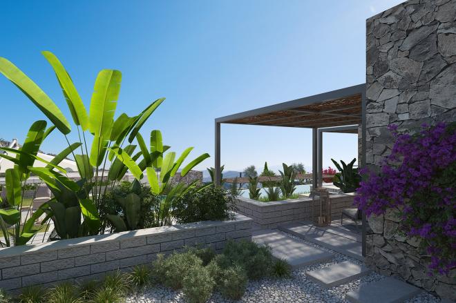 Вилла 6+2 с видом на море в Бодрум