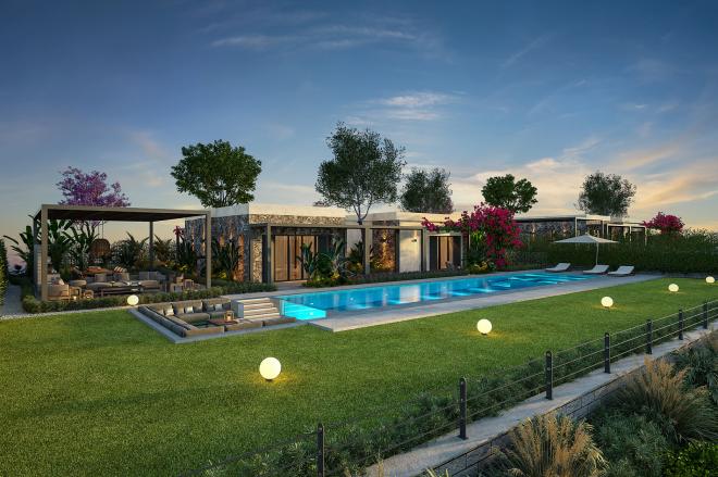 Вилла 6+2 с видом на море в Бодрум