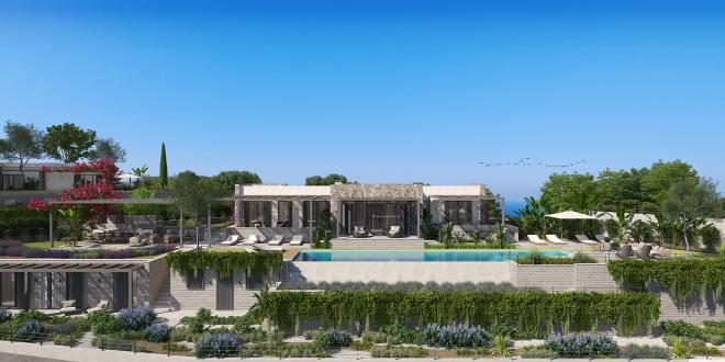 Вилла 6+2 с видом на море в Бодрум