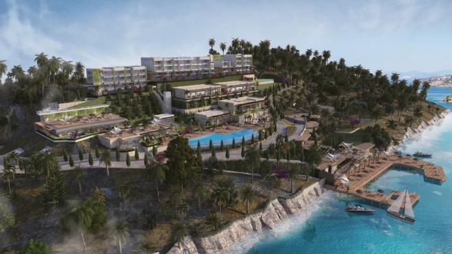 Квартира 1+1 с видом на море в Бодрум