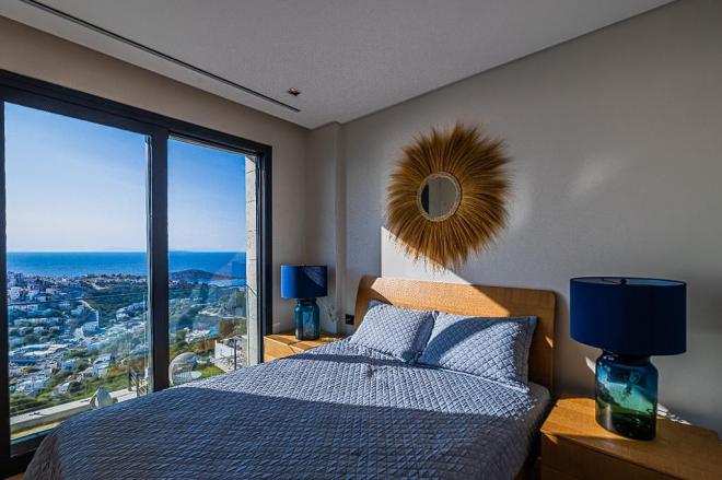 Вилла 4+1 с видом на море в Бодрум