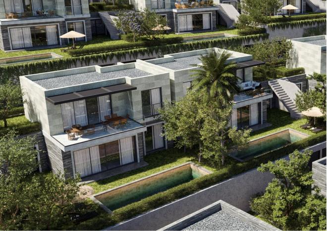 Вилла 5+1 с видом на море в Бодрум