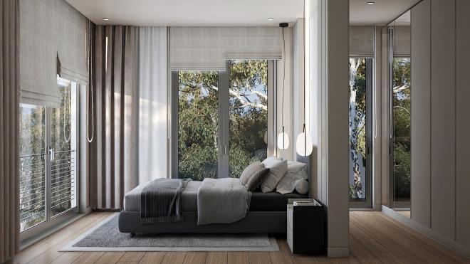 Квартира 2+1 с видом на море в Бодрум