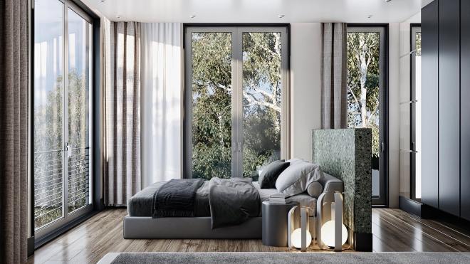 Квартира 2+1 с видом на море в Бодрум