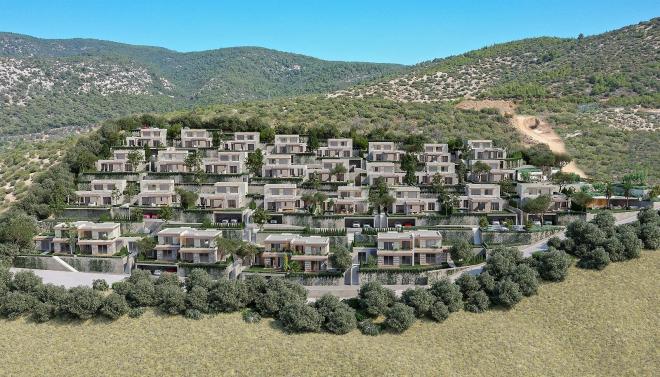 Квартира 3+1 с видом на море в Бодрум