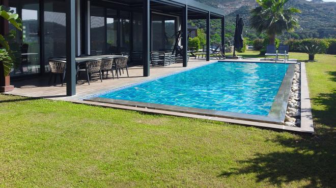 Вилла 5+1 с видом на море в Бодрум