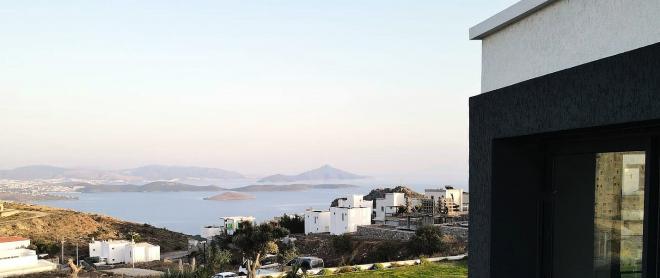 Вилла 5+1 с видом на море в Бодрум