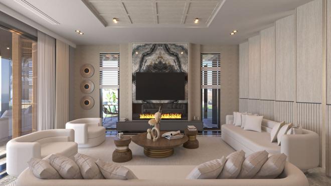 Вилла 4+1 с видом на море в Бодрум