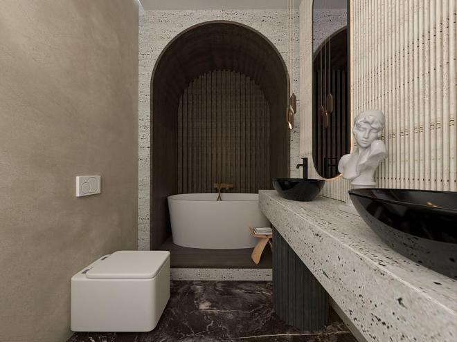 Вилла 4+1 с видом на море в Бодрум