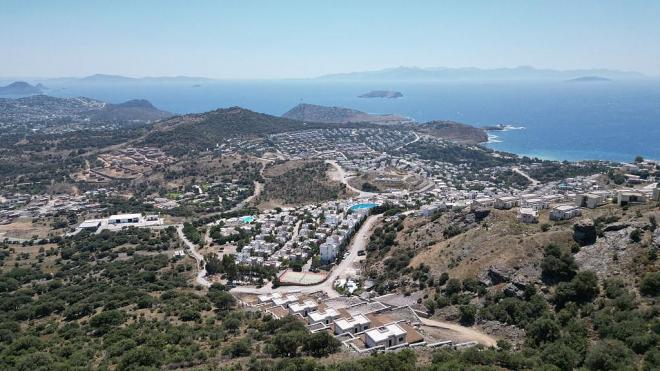 Вилла 4+1 с видом на море в Бодрум