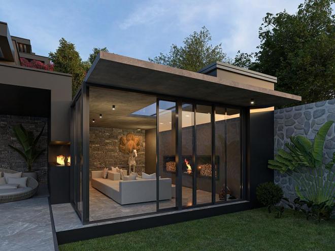 Вилла 4+1 с видом на море в Бодрум